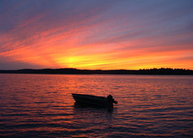 Sunset over Kennisis Lake